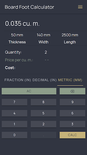 Board Foot Calculator Screenshot 0