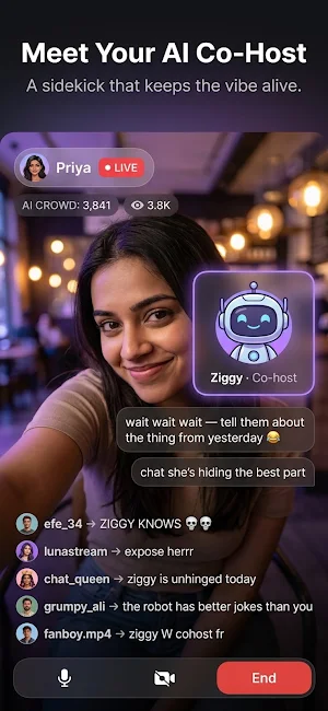Hypeo: AI Live Stream & Fans Screenshot 1