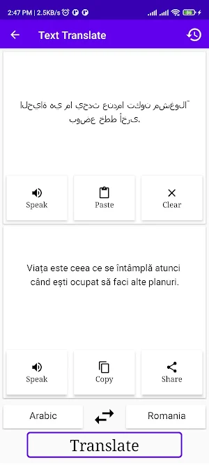 Arabic To Romania Translator Screenshot 1