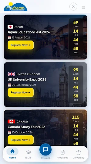 Fly Dream Study Abroad - IELTS Screenshot 1