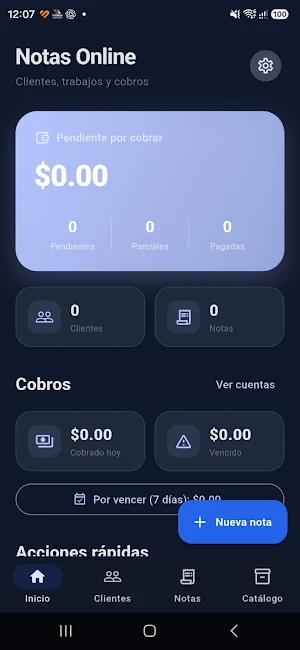 Notas Online: Clientes y Cobro Screenshot 0