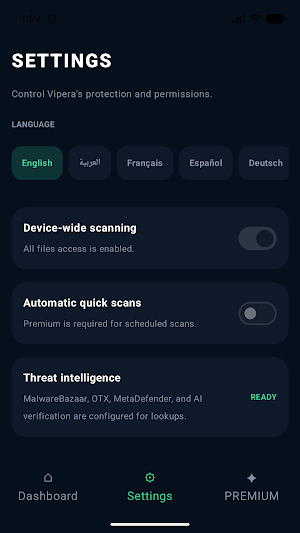 Vipera: Mobile Security Screenshot 2