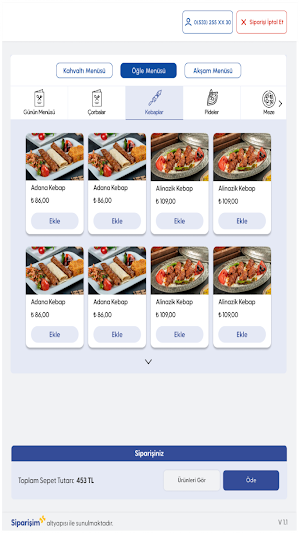 Siparişim+ Kiosk Screenshot 1