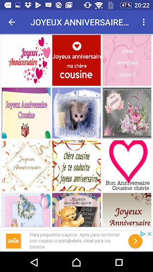 JOYEUX ANNIVERSAIRE COUSINE Screenshot 1