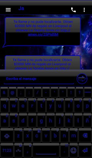 THEME EVOLVESMS SPACE BLUE Screenshot 3