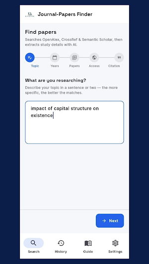 Journal-Papers Finder Screenshot 0
