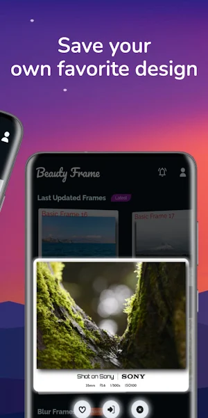 Beauty Frame: Shot On & EXIF Screenshot 1