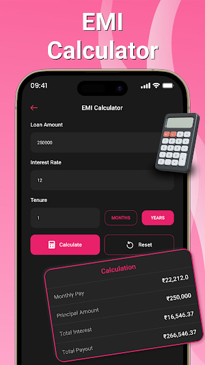 LoanCash - EMI Loan Calculator Screenshot 1