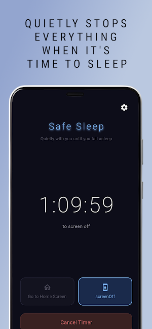 Safe Sleep - Media Sleep Timer Screenshot 1