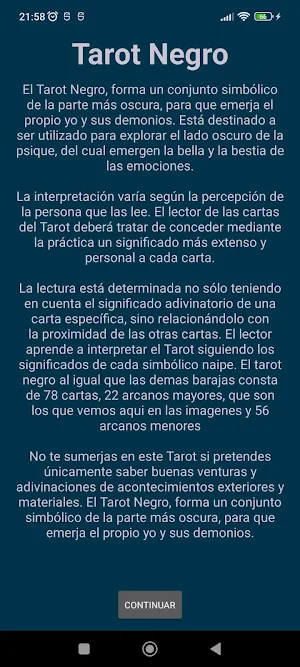 Tarot Negro Screenshot 0