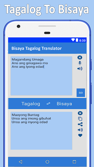 Bisaya to Tagalog Translator Screenshot 1