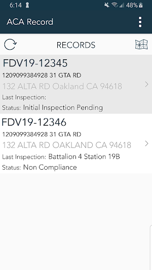 Oakland ACA Record Screenshot 2