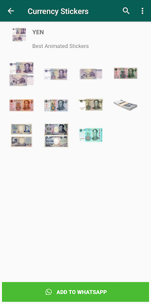 WAStickerApps - Currency Stickers for WhatsApp Screenshot 2