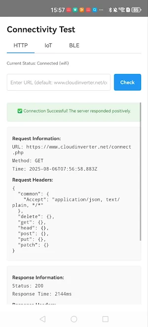 Connectivity Test Screenshot 0