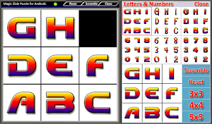 Magic Slide Puzzle Letters Screenshot 1