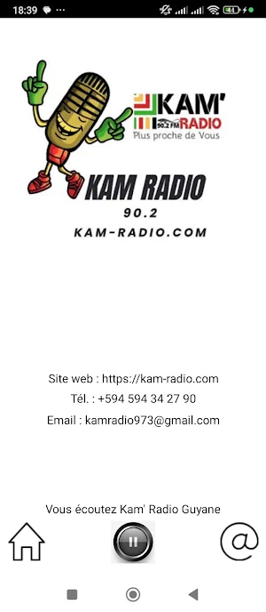 Kam Radio Guyane Screenshot 2