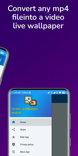 Video live wallpaper maker Screenshot 1