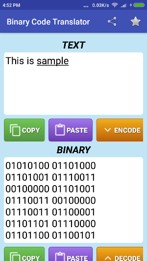 Binary Code Translator Screenshot 0