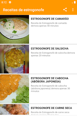 Receitas de estrogonofe Screenshot 3