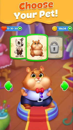 Pet Candy Puzzle-Match 3 games Screenshot 2
