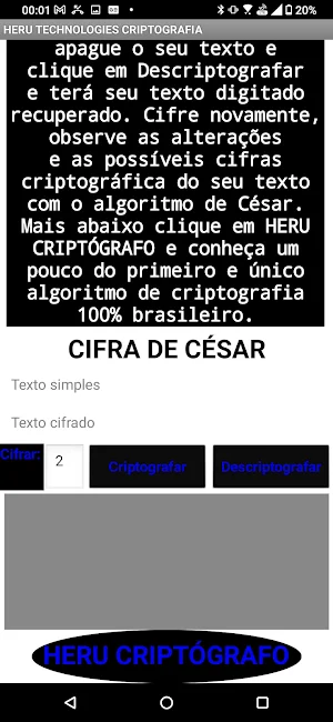 Criptografia 100% brasileira Screenshot 0