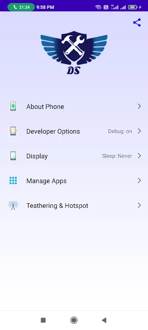 Developer Options Shortcut Screenshot 1