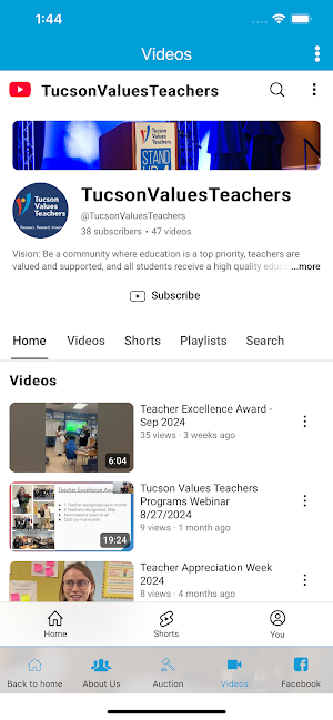 Tucson Values Teachers Screenshot 2