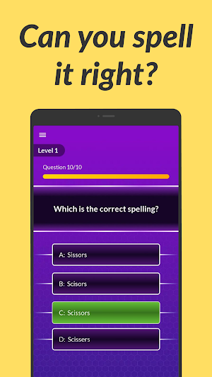 A spelling quiz: Spell it game Screenshot 0