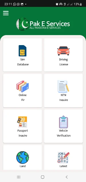 PAKISTAN Online E-Services Screenshot 0