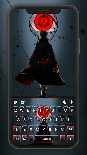 Anime Sharingan Keyboard Background Screenshot 0