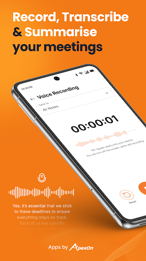 Apex AI Notetaker, Transcriber Screenshot 0