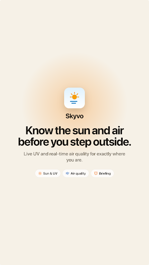 Skyvo: UV Index & Air Quality Screenshot 0