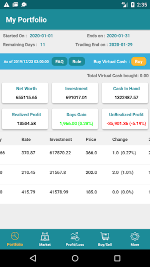 Virtual Trading Screenshot 2