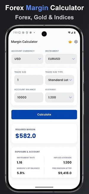 Forex Margin Calculator Screenshot 0