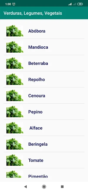 Vegetais Ervas e Frutos Screenshot 2