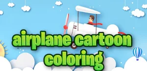 airplane cartoon coloring Screenshot 0
