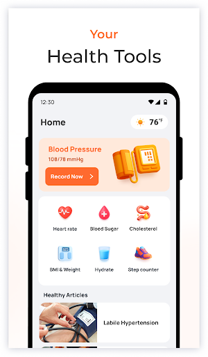 Blood Pressure BP Tracker Screenshot 1