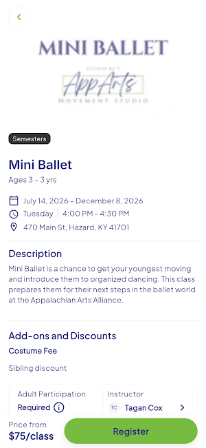 Appalachian Arts Alliance Screenshot 2