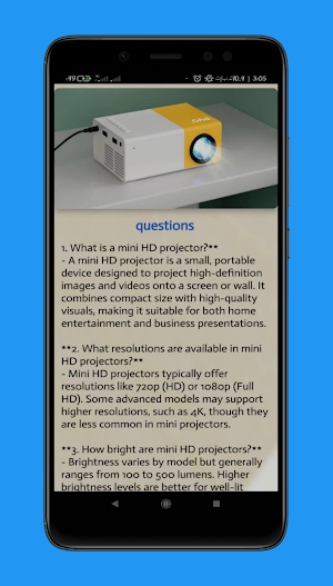 mini hd projector guide Screenshot 2