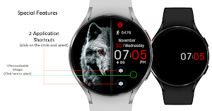 Red Wolf Watch Face Screenshot 1