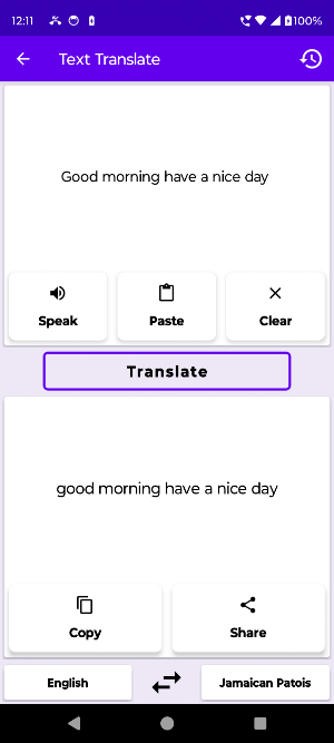 English Jamaican Patois Trans Screenshot 1