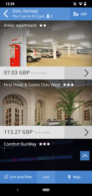 HEI Online Hotel Reservations Screenshot 1