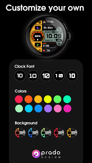 PRADO 89 Digital Watch Face Screenshot 2