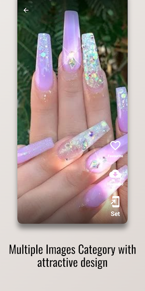 Silver Gleam Nail Art Design Screenshot 1