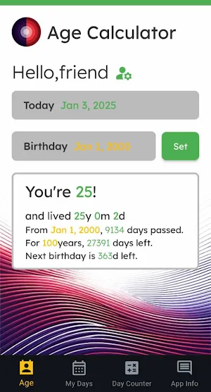 Age Calculator Screenshot 1