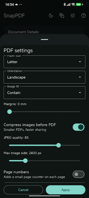 SnapPDF Photo to PDF Converter Screenshot 2