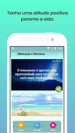 Motivação e Otimismo - Mensagens e Frases Screenshot 3