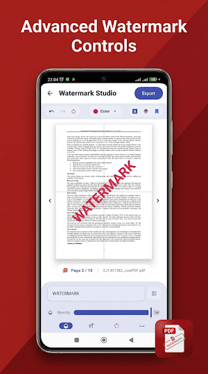 JustPDF: Text Watermark Screenshot 1