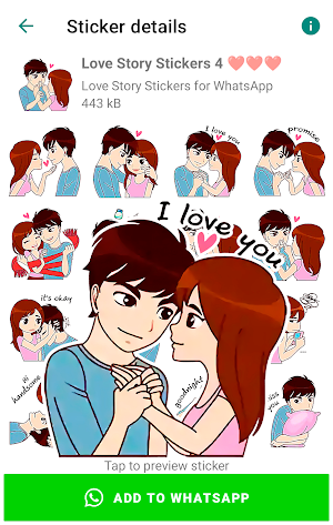 Couple Love Story Stickers Screenshot 3