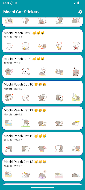 Mochi Cat Stickers Screenshot 1